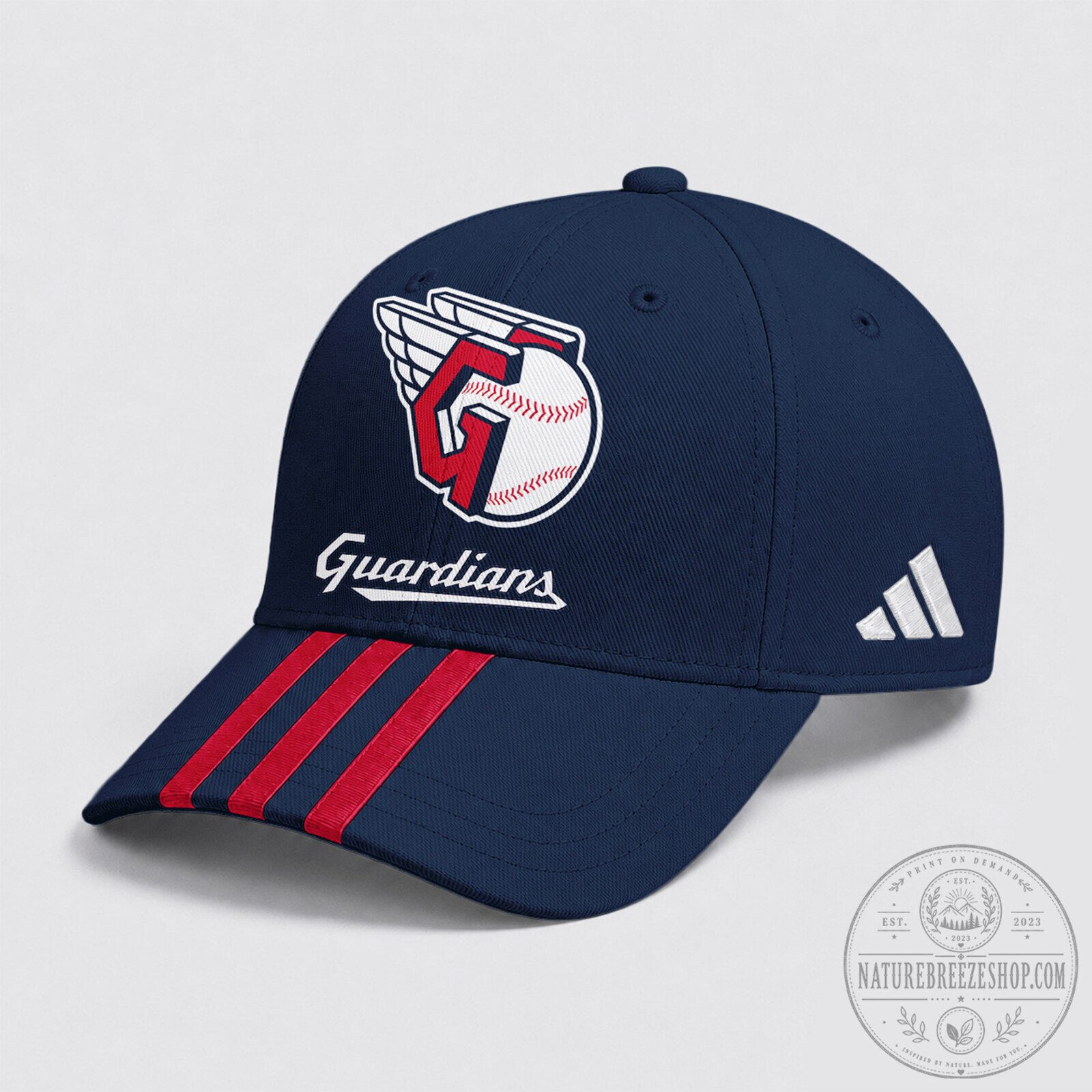 Cleveland Guardians Baseball Logo Navy Blue Cap Hat